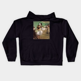 The Dance Class by Edgar Degas Kids Hoodie